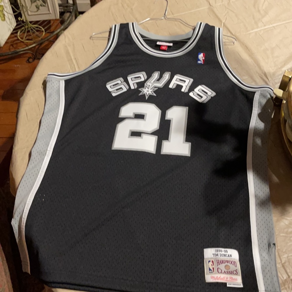 Tim Duncan Mitchell and Ness jersey